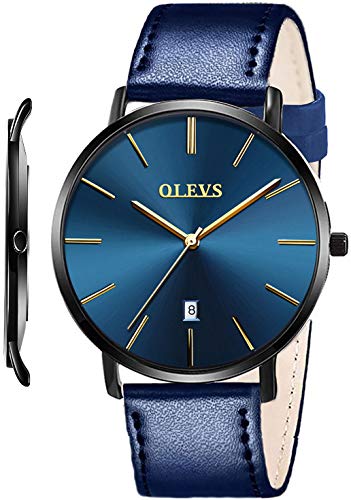 OLEVS - Reloj de pulsera para hombre minimalista y ultra fino de cuarzo analógico co…