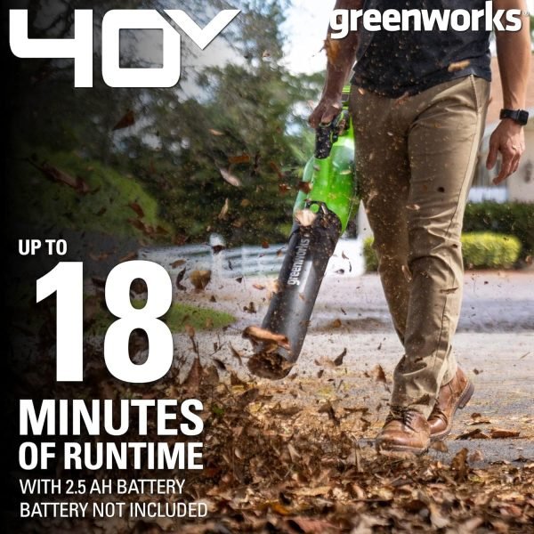 Greenworks Cortacésped autopropulsado de 40 V 21 pulgadas, soplador axial de hojas