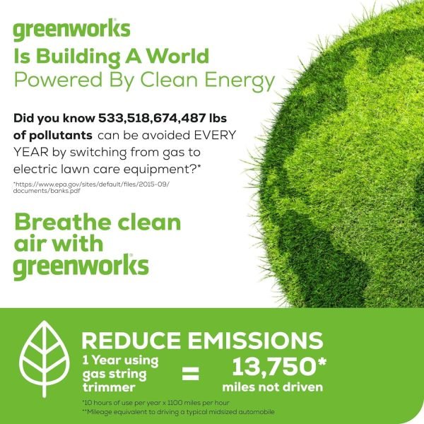 Greenworks Cortacésped autopropulsado de 40 V 21 pulgadas, soplador axial de hojas - Imagen 2